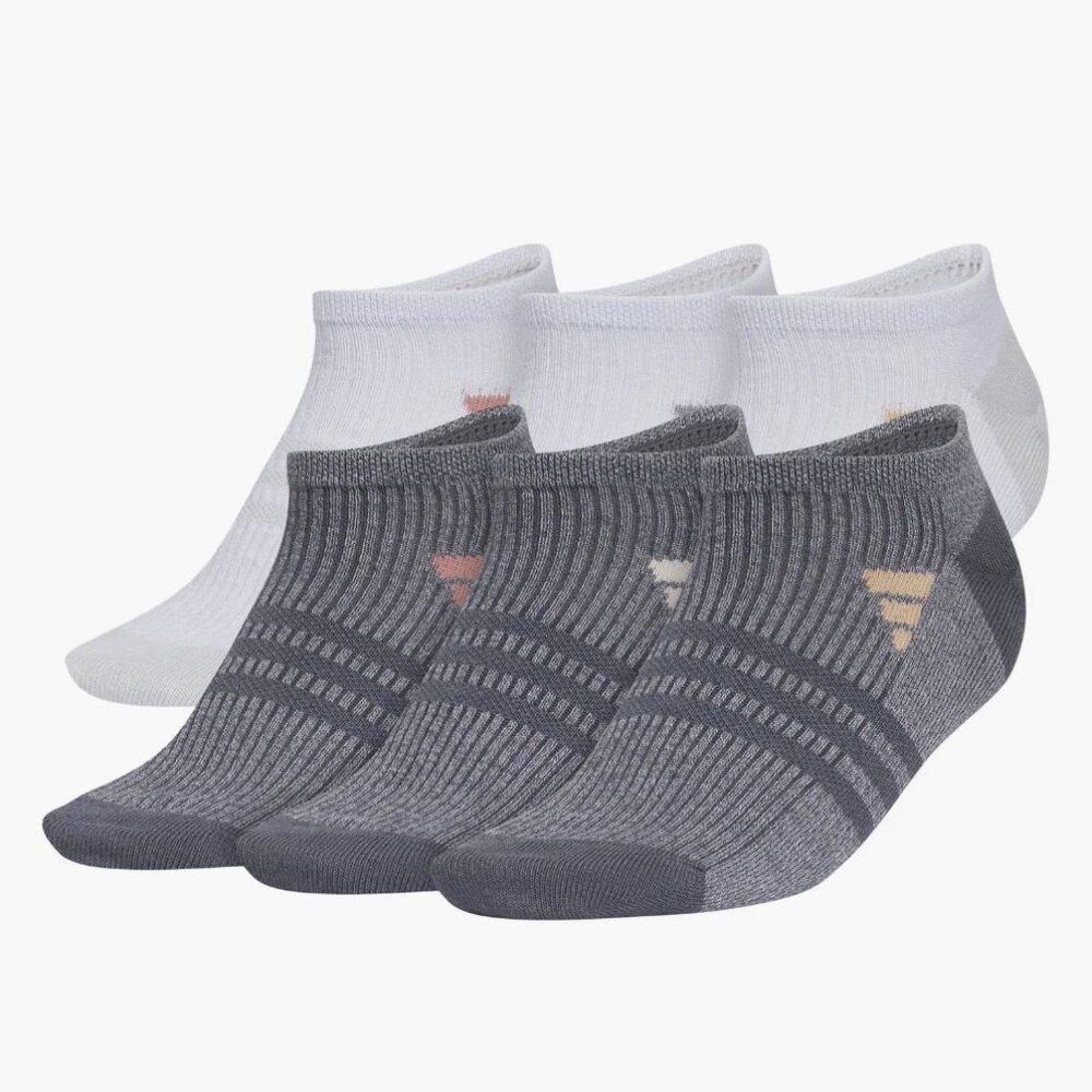 6 pair Adidas Superlite 3.0 No-Show Socks